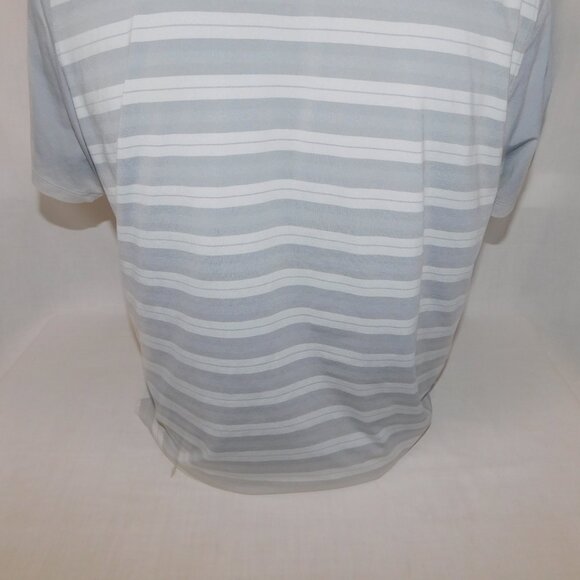 Under Armour Mens L Gray Striped Threadborne Boundless  golf Polo Shirt - Picture 8 of 9